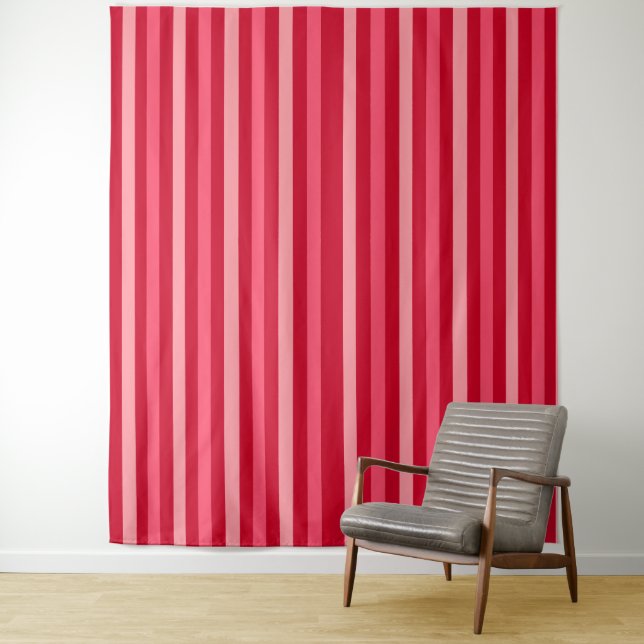 Streifen in Rot und Rosa Wandteppich (Beispiel)