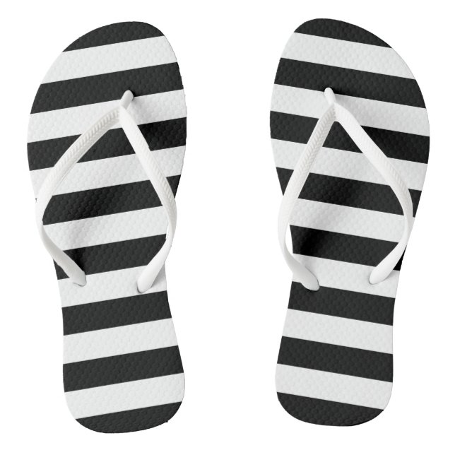 Streifen in Schwarz | Sandalen (Fußbett)