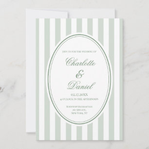 Streifen individuell Mint Hochzeit Einladung