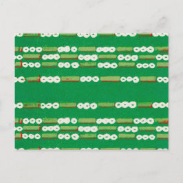 Streifen japanisches Holzschnitt Textil Postkarte