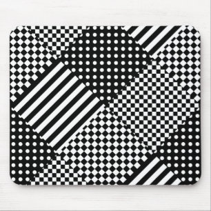 Streifen Karo Harlequin Polka Dots Mixed Design Mousepad