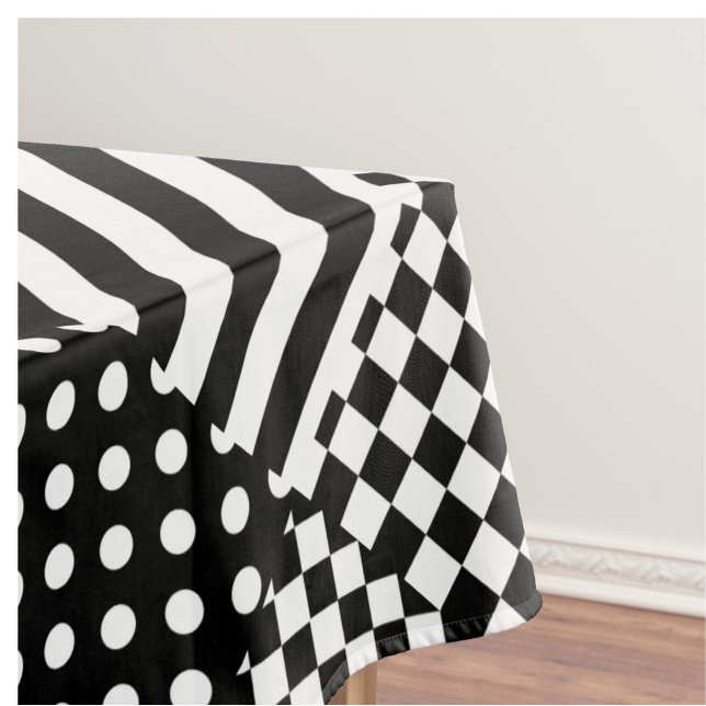 Streifen Karo Harlequin Polka Dots Mixed Design Tischdecke (Von Creator hochgeladen)