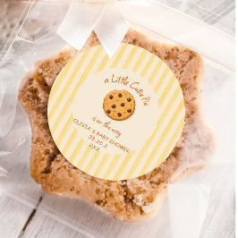 Streifen Kleiner Süßer Schatz Baby Shower Aufklebe Runder Aufkleber
