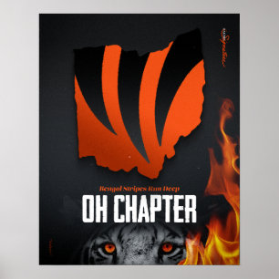 Streifen laufen tief   Ohio Kapitel Poster