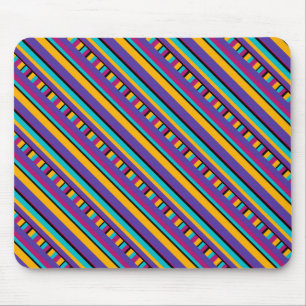 Streifen lila gelb blau mousepad