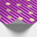 Streifen Linie Fuchsia Pink Lila Polka Dots Gold Geschenkpapier<br><div class="desc">Splash of Colors Glam und Chic Geometric Wrapping Paper Kann eine schöne Dekoration für viele Veranstaltungen wie Hochzeit,  Jahrestag,  Geburtstag,  Abschluss,  neue Zuhause,  Corporate,  Brautparty etc FlorenzK Design</div>