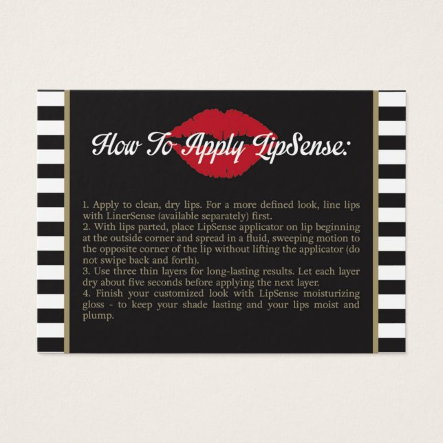 Streifen - Lippen - Gold - Anbringen - Tipps (Vorderseite)