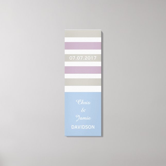 Streifen Maßgeschneiderte Mustergröße und gepackte Leinwanddruck (Vorderseite)