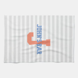 Streifen mit Monogramm-Bar-Tuch Geschirrtuch