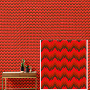 Streifen mit roter Geometrie Tapete