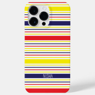 Streifen Modern Trendige Bunte Personalisierte Case-Mate iPhone 14 Pro Max Hülle