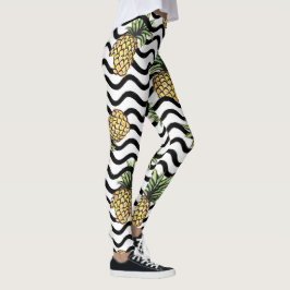 Streifen Muster - Ananas-Leggings Leggings
