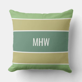 Streifen Muster benutzerdefinierte Monogramm-Auswu Kissen Für Draußen