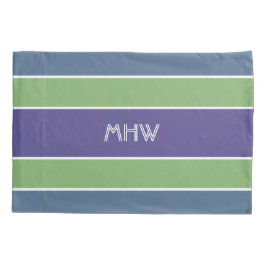 Streifen Muster benutzerdefinierte Monogramm-Pillo Kissenbezug