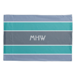 Streifen Muster benutzerdefinierte Monogramm-Pillo Kissenbezug