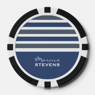Streifen Muster benutzerdefinierte Monogramm-Poker Pokerchips