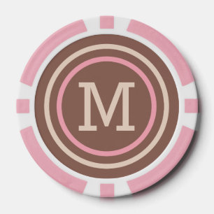 Streifen Muster benutzerdefinierte Monogramm-Poker Pokerchips