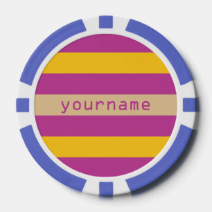 Streifen Muster benutzerdefinierte Monogramm-Poker Pokerchips