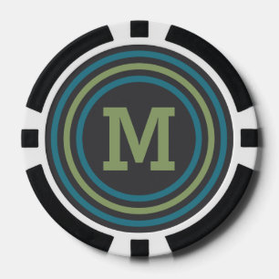 Streifen Muster benutzerdefinierte Monogramm-Poker Pokerchips