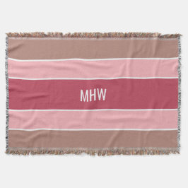 Streifen Muster benutzerdefinierte Monogramm-Werft Decke