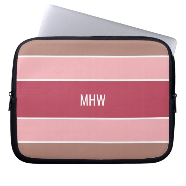 Streifen Muster benutzerdefinierte Notebook-Ärmel  Laptopschutzhülle (Vorderseite)