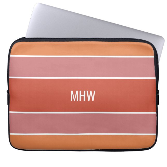 Streifen Muster benutzerdefinierte Notebook-Ärmel  Laptopschutzhülle (Vorderseite)