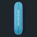 Streifen Muster benutzerdefinierte Skateboards<br><div class="desc">Ändern Sie das Textfeld in das gewollt Textfeld. Sie können auch den Schriftart und seine Größe und Farbe ändern,  indem Sie die Funktion "Anpassen" verwenden,  sowie weitere Textfelder hinzufügen,  wenn Sie möchten. Sehen Sie in meinem Geschäft für weitere Artikel mit und Farbwahl von diesem Design.</div>