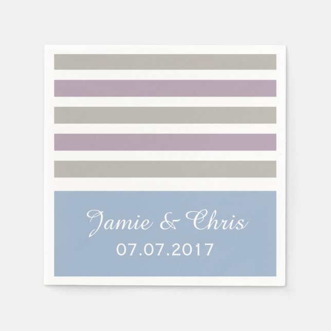 Streifen Muster für individuelle Papierservietten (Vorderseite)