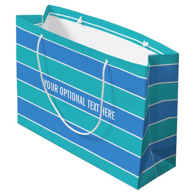 Streifen Muster Geschenktasche Große Geschenktüte (Rückseite Schrägansicht)