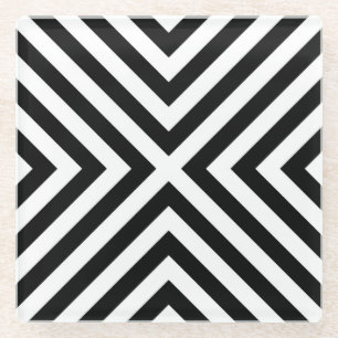 Streifen-Muster Glasuntersetzer