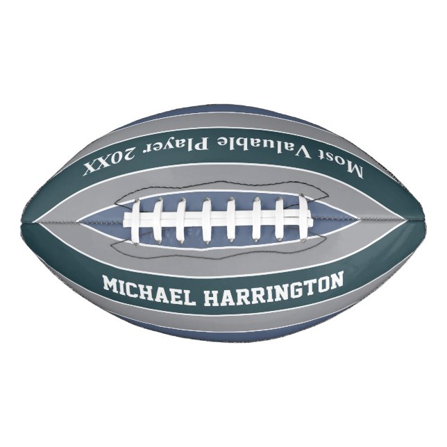 Streifen Muster individuelle Name- und Textfußball Football (Vorderseite)