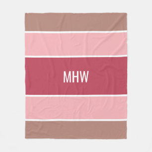 Streifen Muster kundenspezifische Mono-Fleece-Deck Fleecedecke