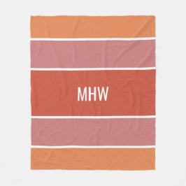 Streifen Muster kundenspezifische Mono-Fleece-Deck Fleecedecke