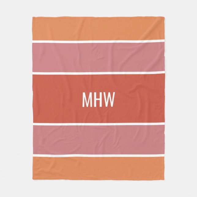 Streifen Muster kundenspezifische Mono-Fleece-Deck Fleecedecke (Vorderseite)