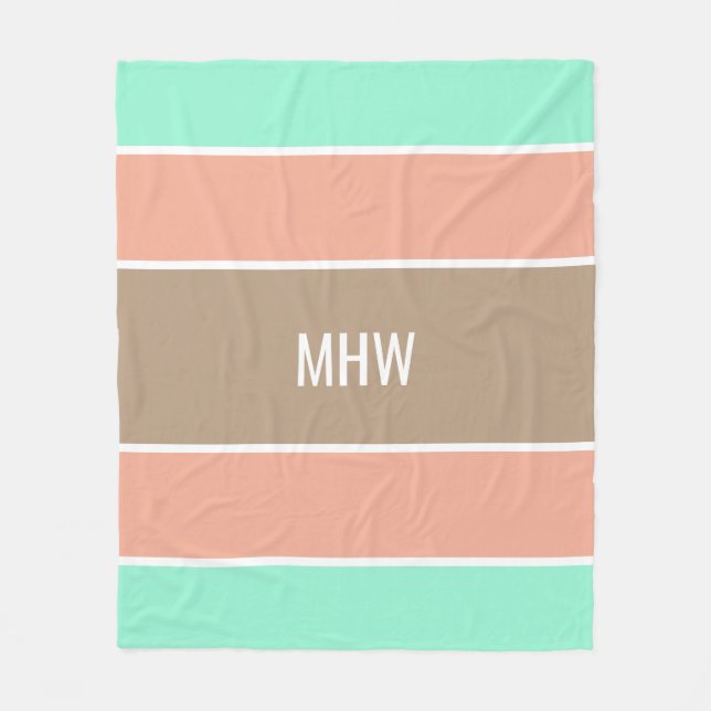 Streifen Muster kundenspezifische Mono-Fleece-Deck Fleecedecke (Vorderseite)