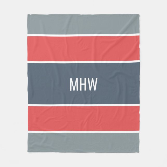 Streifen Muster kundenspezifische Mono-Fleece-Deck Fleecedecke (Vorderseite)