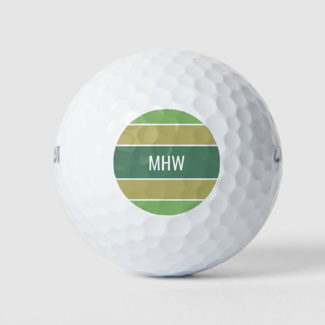 Streifen Muster Maßgeschneiderte Golf-Kugeln Golfball (Vorderseite)