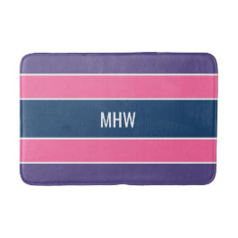 Streifen Muster Maßgeschneiderte Monogramm-Badmatt Badematte