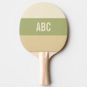 Streifen Muster Pingpaddel mit Monogramm Tischtennis Schläger