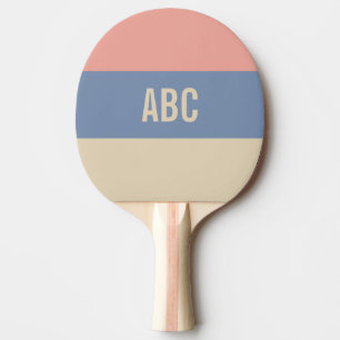 Streifen Muster Pingpaddel mit Monogramm Tischtennis Schläger