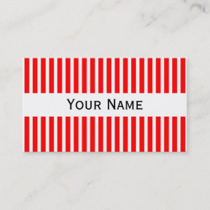 Streifen Muster schmal weiß + Ihr Rücken. & Text Visitenkarte