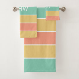 Streifen Muster Set für Monogramm Handtuchhalter