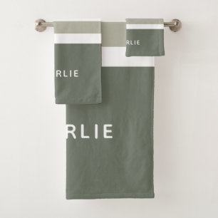 Streifen Muster Set für Monogramm Handtuchhalter