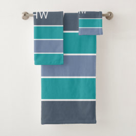 Streifen Muster Set für Monogramm Handtuchhalter