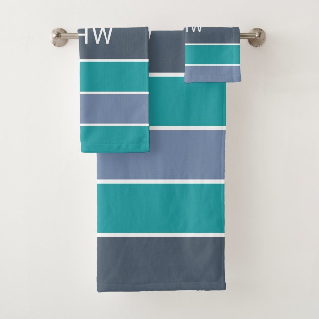 Streifen Muster Set für Monogramm Handtuchhalter (Insitu)