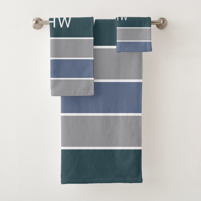 Streifen Muster Set für Monogramm Handtuchhalter (Insitu)