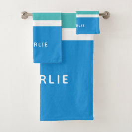 Streifen Muster Set für Monogramm Handtuchhalter