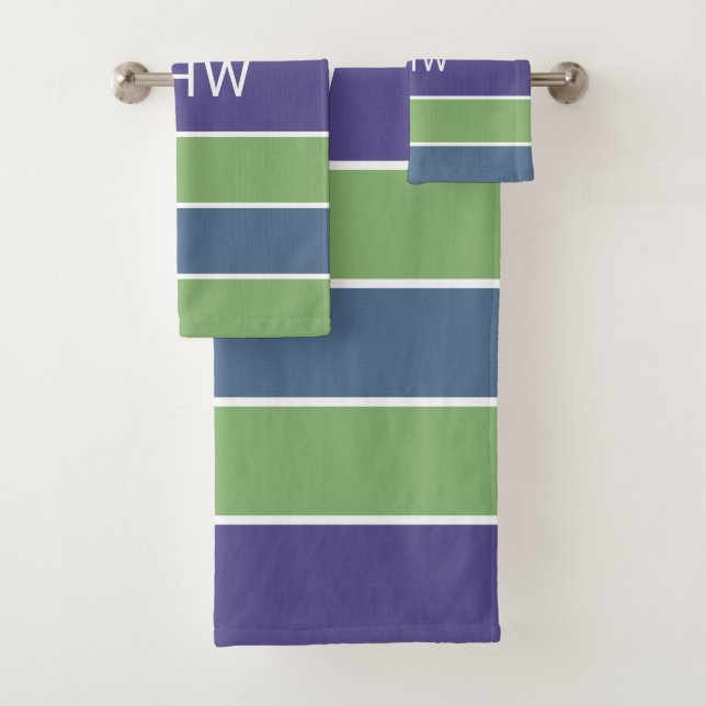 Streifen Muster Set für Monogramm Handtuchhalter (Insitu)