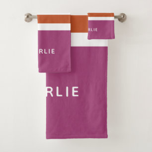 Streifen Muster Set für Monogramm Handtuchhalter