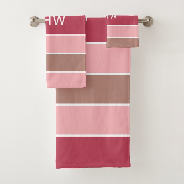 Streifen Muster Set für Monogramm Handtuchhalter (Insitu)